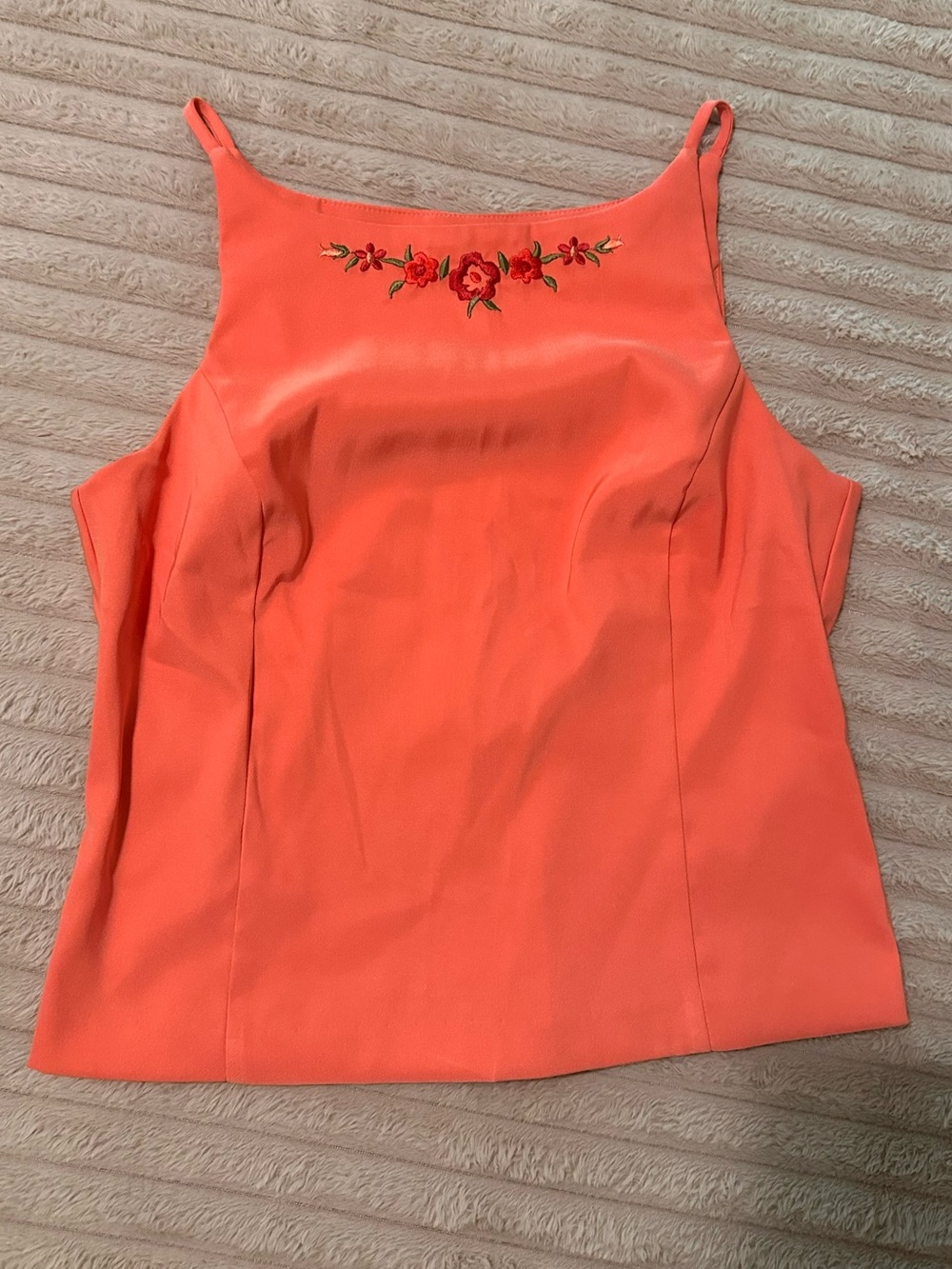 City Triangles Coral Embroidered Floral Cami
